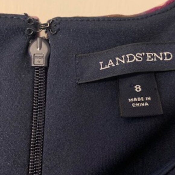 LANDSEND Floral Cocktail-shift dress, size 8, multi-color mauve, purple, white - Picture 3 of 3